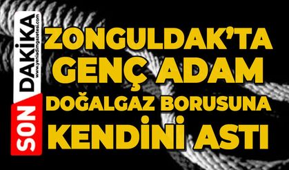 Zonguldak'ta genç adam kendini astı