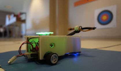 Ok atan ve hedef takip eden robot yaptılar: 'Tek rakibimiz Mete Gazoz'