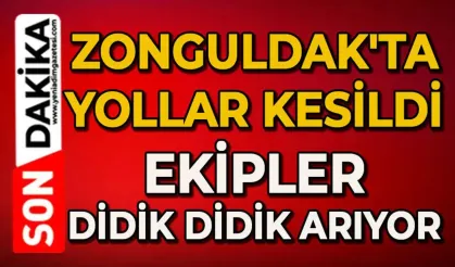 Zonguldak'ta yollar kesildi: Didik didik ekipler arıyor