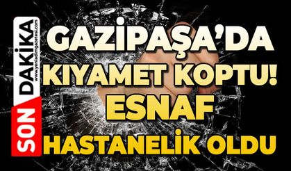 Gazipaşa'da kıyamet koptu: Esnafı tekme tokat dövdüler