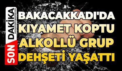 Bakacakkadı'da kıyamet koptu: Alkollü grup birbirine girdi