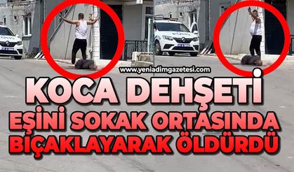 Sokak ortasında eşini öldürdü