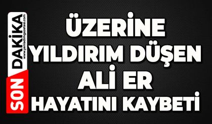 Üzerine yıldırım düşen Ali Er hayatını kaybetti