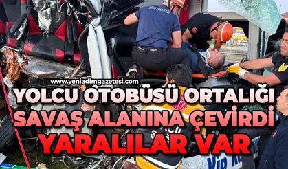 Yolcu otobüsü ortalığı savaş alanına çevirdi: Çok sayıda yaralı var