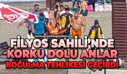 Filyos sahilinde korku dolu anlar: Boğulma tehlikesi geçirdi