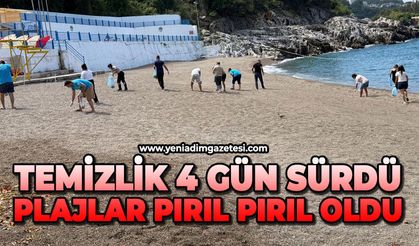 Temizlik 4 gün sürdü: Plajlar pırıl pırıl oldu