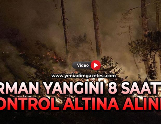 Orman yangını 8 saatte kontrol altına alındı