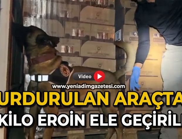 Durdurulan araçtan 9 kilo eroin ele geçirildi