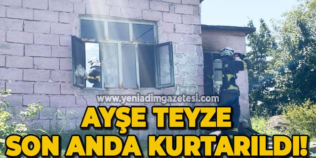 Rat Mahallesi'nde çıkan yangında 92 yaşındaki Ayşe Teyze son anda kurtarıldı!