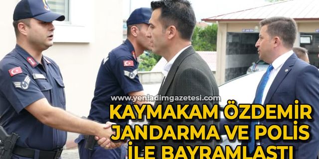 Kaymakam Necdet Özdemir jandarma ve polis ile bayramlaştı