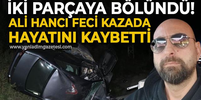 Milli Park yolunda feci kaza: Ali Hancı iki parçaya bölünen arabada hayatını kaybetti!
