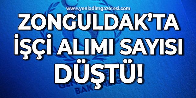 Zonguldak'ta işçi alımı sayısı düştü!