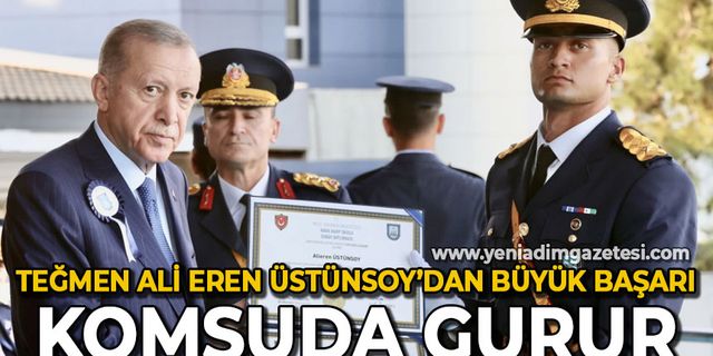 Komşuda gurur: Ali Eren Üstünsoy'a diplomasını Cumhurbaşkanı verdi