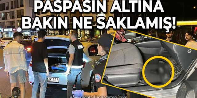Durdurulan araçta paspasın altından bakın ne çıktı!