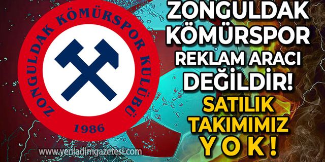 Salih Demir o iddiaları yalanladı: Zonguldak Kömürspor reklam aracı değildir!