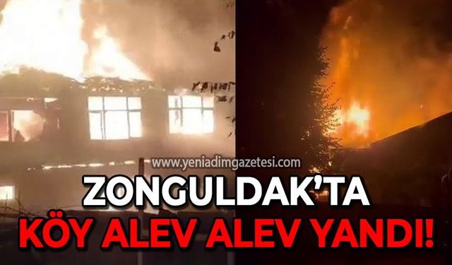 Ahşap bina yangını köylüyü sokağa döktü