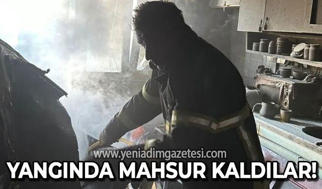 Yangında mahsur kaldılar: 2 kişi hastaneye kaldırıldı