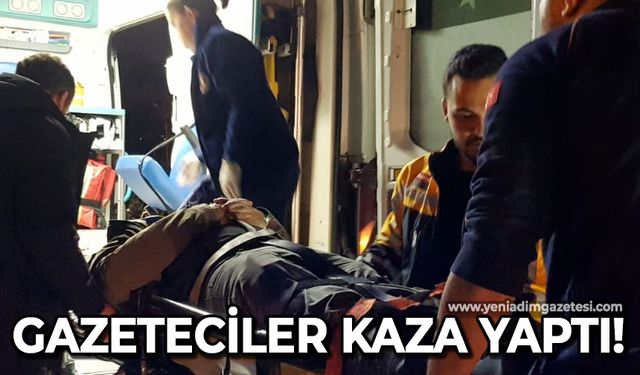 Ofise dönmek isteyen gazeteciler kaza yaptı!