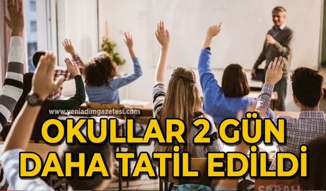Zonguldak’ta okullar 2 gün daha tatil edildi