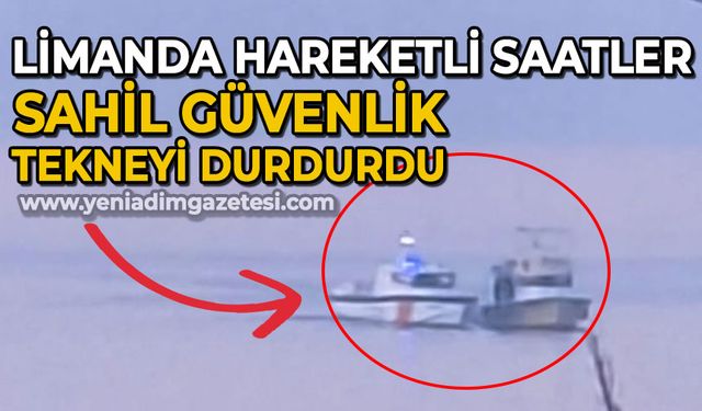 Kozlu Limanı'nda hareketli saatler: Sahil Güvenlik ekipleri tekneye yanaştı!