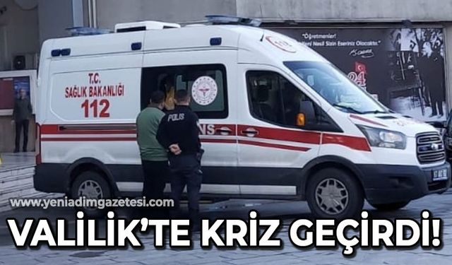 Zonguldak Valiliği'nde epilepsi krizi geçirdi: Ambulansta tedavi edildi