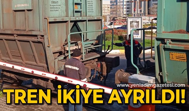 Zonguldak'ta tren ikiye ayrıldı: Trafik çift yönlü durdu!