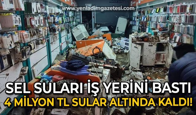 Sel suları iş yerini bastı: 4 Milyon TL sular altında kaldı
