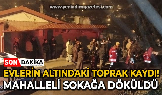 Zonguldak'ta evlerin altı göçüyor: Mahalleliler sokağa döküldü!