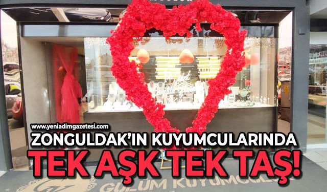 Zonguldak'ın kuyumcularında 'tek aşk, tek taş': Sevgililer Günü mesaisi sürüyor