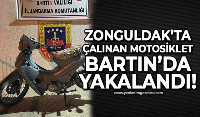 Zonguldak'ta çalınan motosiklet Bartın'da yakalandı