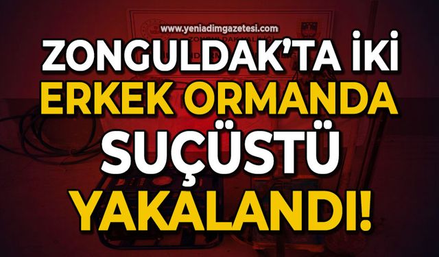 Zonguldak’ta iki erkek ormanda suçüstü yakalandı!