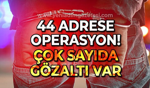 44 adrese operasyon: Çok sayıda kişi gözaltına alındı