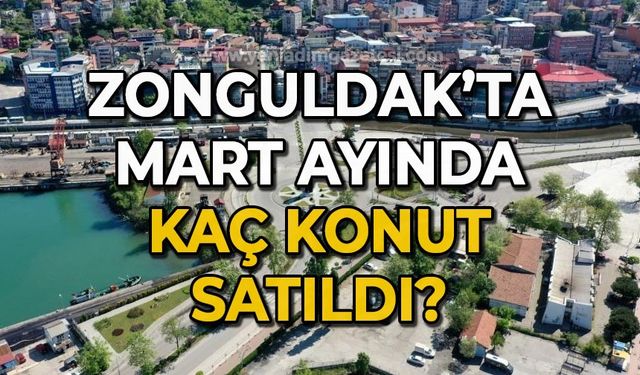 Zonguldak'ta mart ayında kaç konut satıldı: İşte rakamlar