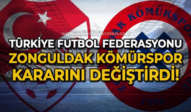 TFF Zonguldak Kömürspor kararını değiştirdi: İşte detaylar!