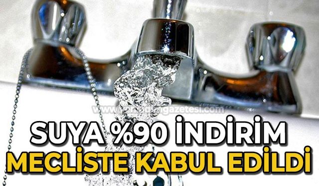 Zonguldak'ta suya %90 indirim yapılacak