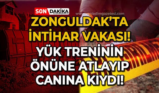 Zonguldak'ta intihar: Trenin önüne atlayıp canına kıydı!
