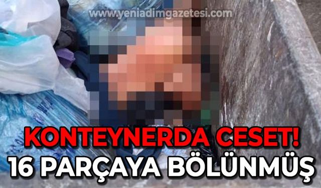 Konteynerda ceset: 16 parçaya bölünmüş