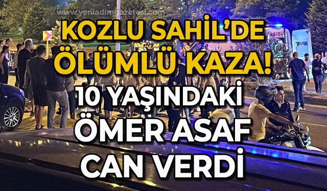 Kozlu Sahil'de ölümlü trafik kazası: Ömer Asaf can verdi!