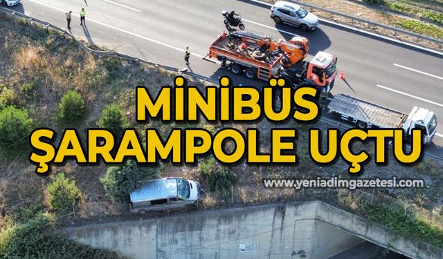 Minibüs şarampole uçtu: 1 ölü, 2 yaralı