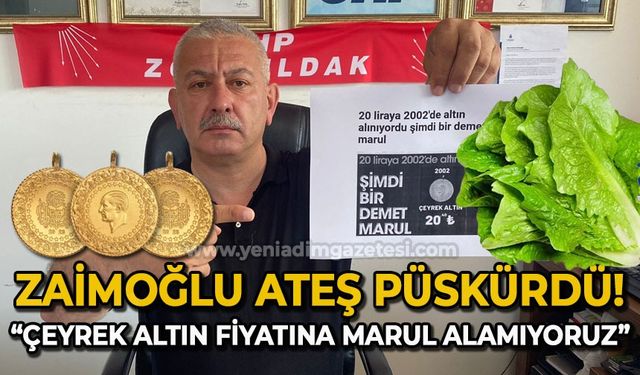 Osman Zaimoğlu ateş püskürdü: Çeyrek altın fiyatına marul alamıyoruz