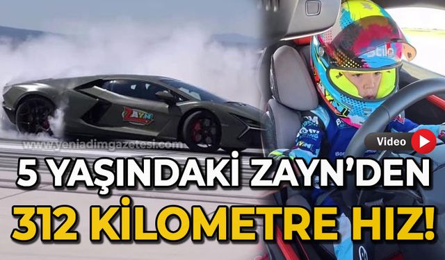 5 yaşındaki Zayn yine şaşırtmadı: Spor arabayla 312 kilometre hız