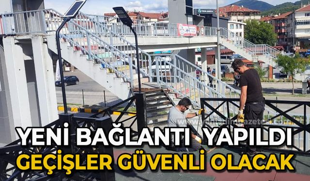 Yeni bağlantı yolu yapıldı: Geçişler daha güvenli olacak