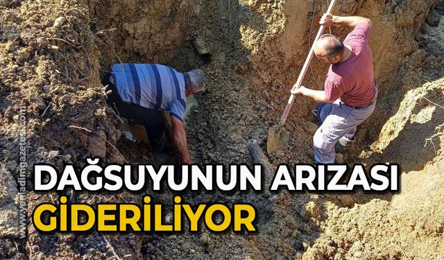 Dağsuyunun arızası  gideriliyor