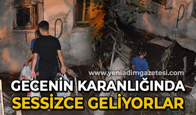 Gecenin karanlığında sessizce geliyorlar