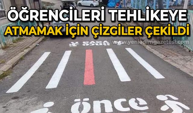 Öğrencileri tehlikeye atmamak için çizgiler çekildi