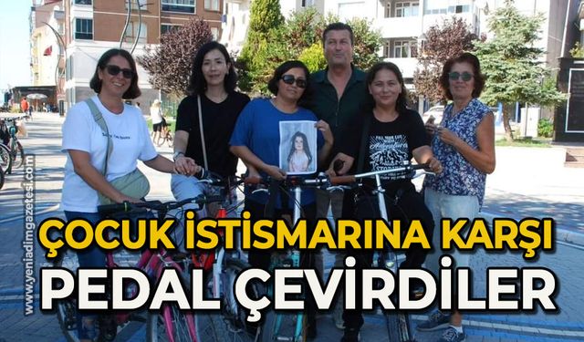 Çocuk ve kadın istismarına karşı pedal çevirdiler