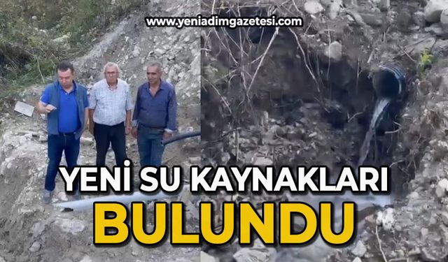 Yeni su kaynağı bulundu