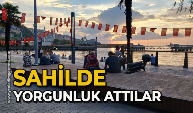 Sahilde yorgunluk attılar