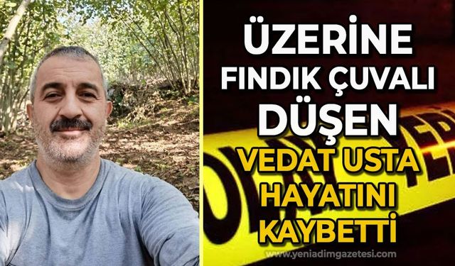 Üzeirne fındık çuvalı düşen Vedat Usta hayatını kaybetti