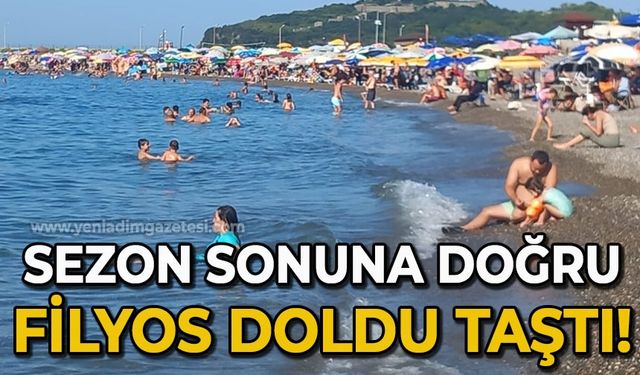 Sezon sonuna doğru Filyos Sahili doldu taştı